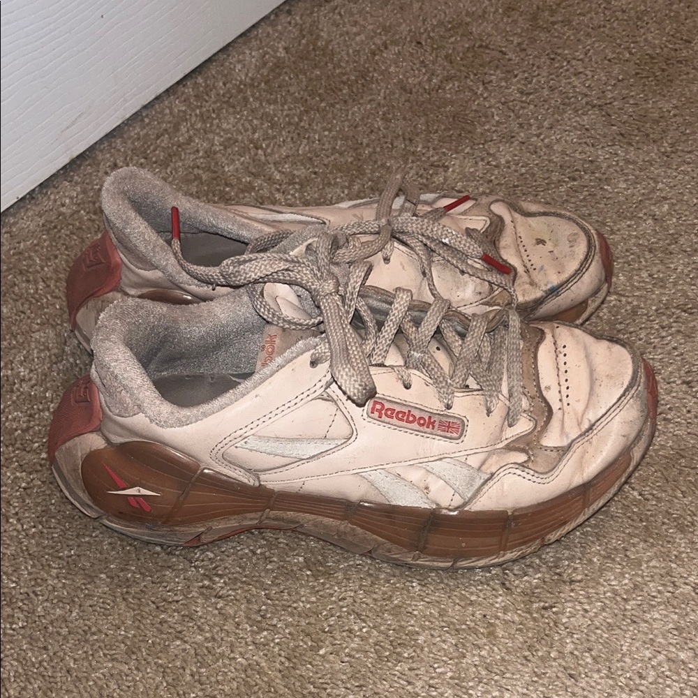 Reebok Pink and Red Athletic Shoes